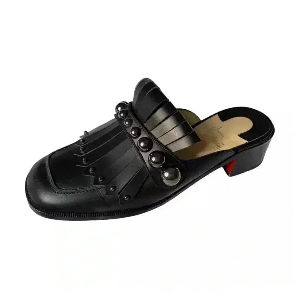 Christian Louboutin Octavian Black Mule Shoes